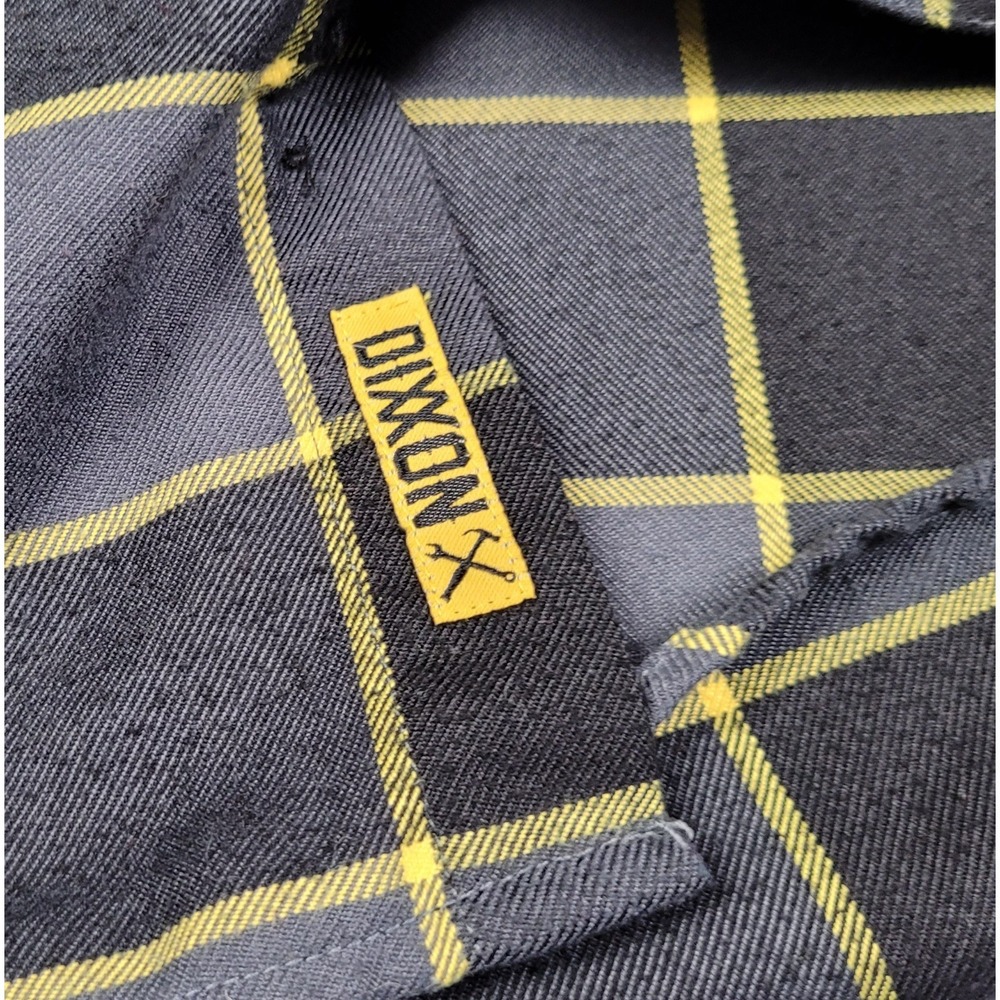 Dixxon Form and Function Flannel Men's 3XL Black Gray Plaid w/ Yellow Stripes - Picture 7 of 10